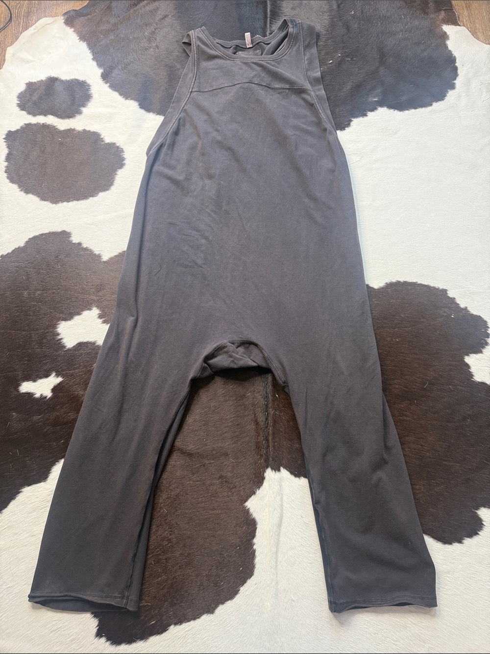 FP Movement by Free People Charcoal Gray Sleeveless Relaxed Jumpsuit
